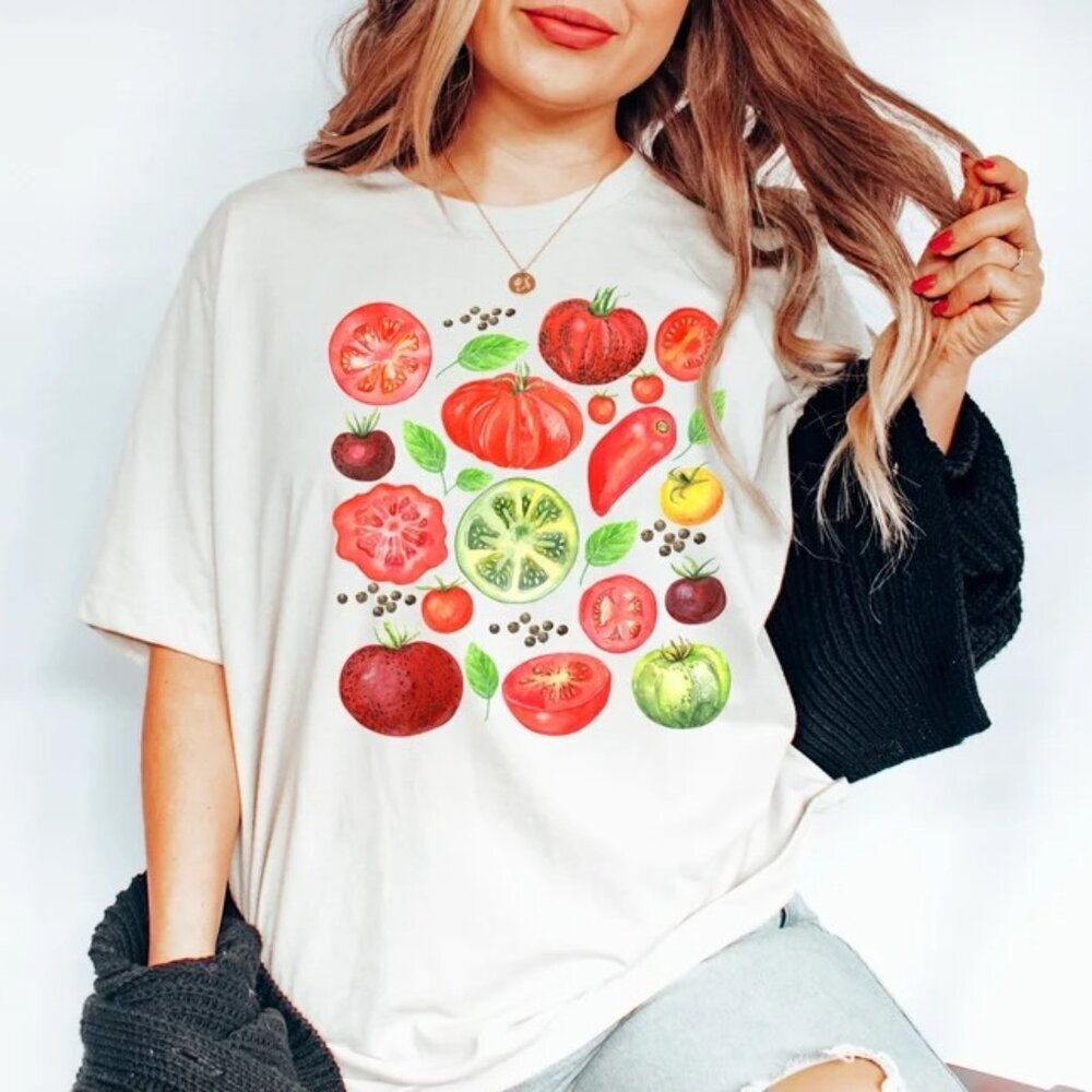 Tomato Funny Gardening Vegetable Foodie Meme Fan Gift Graphic T-shirt 05